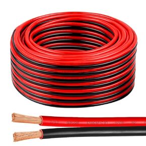 10AWG-10FT Red/Black Pure Copper Stranded Electrical Wiring for Speaker, Automotive, Trailer, Stereo and Home Theater Applications