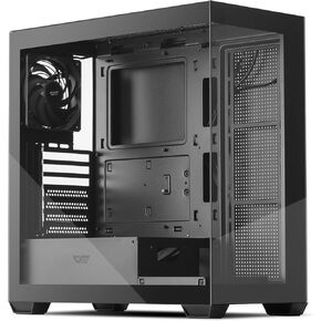 darkFlash ATX Mid-Tower PC Case, Pre-Install 1Non-LED PWM ARGB Fans Computer Case, Full View Dual Tempered Glass Gaming PC Case, Type C Port, Supports up to 360mm Water Cooling Radiator,White(DS900)