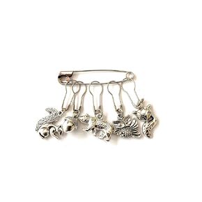 Stitch Markers for Knitting Crocheting Metal Removable Cute Woodland Friends Handmade in USA