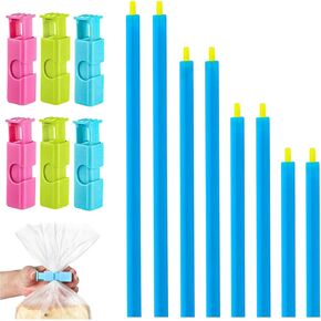 14pcs Chip Clips,Chip Bag Sealer,Bag clips for food Ideal For Chip Clips Bag Clips Food Clips Suitable For Cat And Pet Snacks, As Well As Chips, Rice, Candy, Popcorn, Etc.