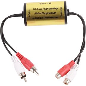 Noise Suppressor Stereo Anti Interference Filter Ground Loop Isolator for Better Sound Quality,Mid-Bass and Mid-Bass Drivers