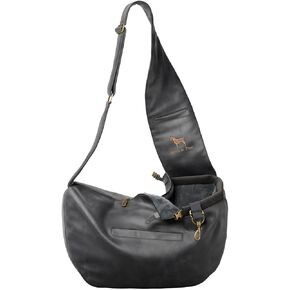Noah & Paw Dog Sling Carrier for Small Dogs 5-18lb, Dog Sling for Small Dogs and Cats, Dog Carrier with Adjustable Padded Strap, Vegan Denim Lined with Fur, 3X Safety Features, Machine Washable