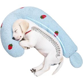 Mity rain Dog Pillow, Question Mark Dog Calming Pillow for Spin, Ultra Soft High Density Dog Neck Pillow for Joint Relief Sleeping Improve, Pet Calming Pillow Toy for Small/Medium/Large Dogs (Large)