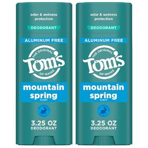Tom’s of Maine Wild Lavender Aluminum Free Natural Deodorant For Women & Men | Goes on Clear | Odor & Wetness Protection | Naturally Derived and Moisture-Locking Ingredients | 3.25 oz (2 Pack)