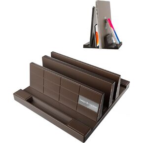 Vaydeer Vertical Laptop Desktop Stand Holder with Adjustable Dock Size, 4-in-1 Design Plastic Laptop Holder Fits All MacBook, Surface, Chromebook Gaming Laptops Chocolaty