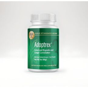 Adoptrex Gut and Pancreatic Function Support Supplement for Dogs by Gold Standard Herbs, All Natural Magnolia and Ginger Combination, 85 gram Powder
