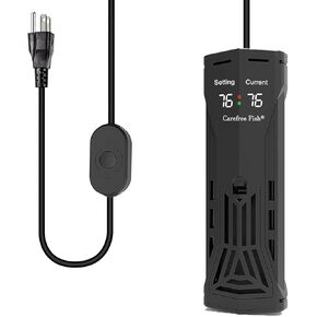 Carefree Fish 100/200/300/500/800W Paladin Aquarium Heater PTC السيراميك قضيب تسخين رقمي LED ذكي ترك الماء يوقف نظام التسخين تلقائيًا للمياه العذبة والمياه المالحة بدون طهي الأسماك in Kuwait