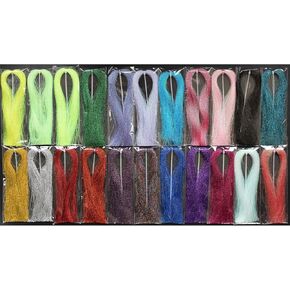 22 Packs 22 Colors Crystal Flash Holographic Tinsel Krystal Flashabou Sparkle Dry Streamer Tube Fly Fishing Tying String Materials
