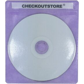 CheckOutStore (300) Premium CD Double-Sided Storage Plastic Sleeve (Yellow) in Kuwait