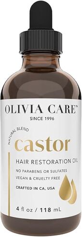 زيت الخروع للعناية بالشعر من أوليفيا - مصنوع من مكونات طبيعية بالكامل - يوفر استعادة متوازنة ولمعانًا وقوة. علاج نظيف وبسيط لدعم تقوية الشعر in Kuwait