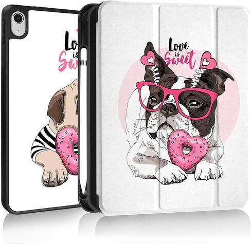 Case for ipad 10th Generation case,Cute 10.9 inch ipad case 10th Generation,Artsy 10th gen ipad case with Shockproof Frame,Smart Folio,Pencil Holder,Auto Sleep/Wake,Sweet Love Dog in Saudi Arabia