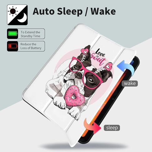 Case for ipad 10th Generation case,Cute 10.9 inch ipad case 10th Generation,Artsy 10th gen ipad case with Shockproof Frame,Smart Folio,Pencil Holder,Auto Sleep/Wake,Sweet Love Dog in Saudi Arabia