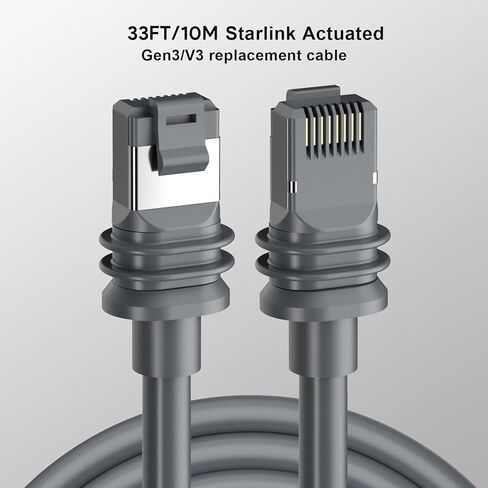 Starlink Gen 3 Cable, Starlink Cable V3 for Starlink Standard Kit,Star Link Ethernet Cable Waterproof Grey-33FT in Saudi Arabia
