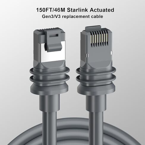 Starlink Gen 3 Cable, Starlink Cable V3 for Starlink Standard Kit,Star Link Ethernet Cable Waterproof Grey-33FT in Saudi Arabia