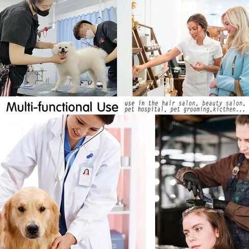Dog Grooming Smock for Men Women, Anti-Static Smock for Pet Shop Dog Cat Grooming Bathing, Long Sleeves, Water Resistant and Hair Proof, (Solid Purple L) in Kuwait