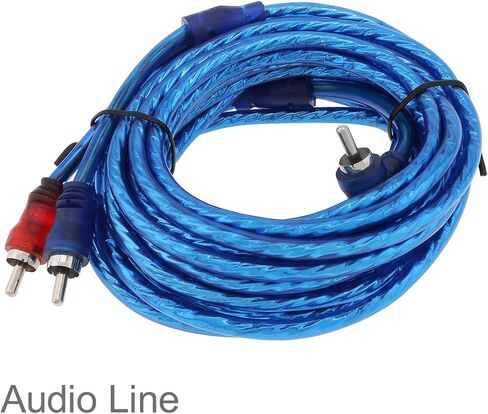 4 مقياس مكبر للصوت تركيب مجموعة الأسلاك مكبر صوت للسيارة كابلات مكبر كهربائي سيارة مكبر كهربائي خط الصوت خط الطاقة مع دعوى الصمامات in Kuwait