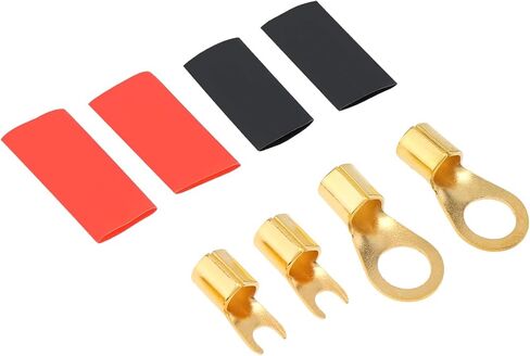 4 مقياس مكبر للصوت تركيب مجموعة الأسلاك مكبر صوت للسيارة كابلات مكبر كهربائي سيارة مكبر كهربائي خط الصوت خط الطاقة مع دعوى الصمامات in Kuwait