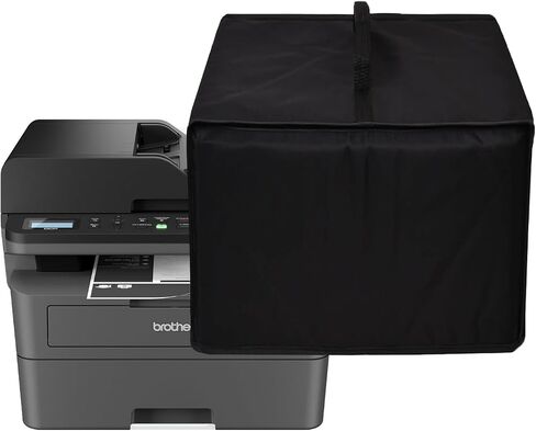 Printer Cover Anti-Static Heavy Duty Heat-Resistant Waterproof Dust Protective Printer Cover Case for Brother DCP-L2640DW Wireless Compact Laser Printer/Brother MFC-L2820DW Wireless Printer (Black) in Saudi Arabia