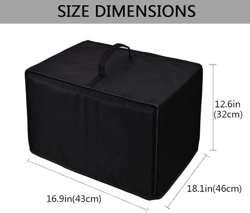 Printer Cover Anti-Static Heavy Duty Heat-Resistant Waterproof Dust Protective Printer Cover Case for Brother DCP-L2640DW Wireless Compact Laser Printer/Brother MFC-L2820DW Wireless Printer (Black) in Saudi Arabia