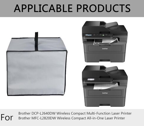 Printer Cover Anti-Static Heavy Duty Heat-Resistant Waterproof Dust Protective Printer Cover Case for Brother DCP-L2640DW Wireless Compact Laser Printer/Brother MFC-L2820DW Wireless Printer (Black) in Kuwait