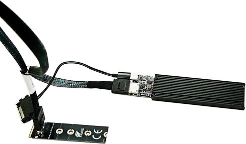 Sintech M.2 NVME PCIe 4.0 Extender,NGFF M-Key SSD Extention Card with Anti-electromagnetic Cable 15CMS in Saudi Arabia