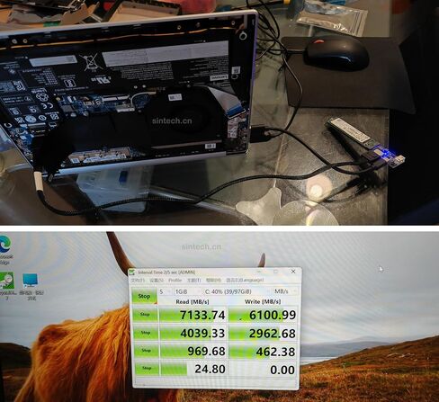 Sintech M.2 NVME PCIe 4.0 Extender,NGFF M-Key SSD Extention Card with Anti-electromagnetic Cable 15CMS in Saudi Arabia