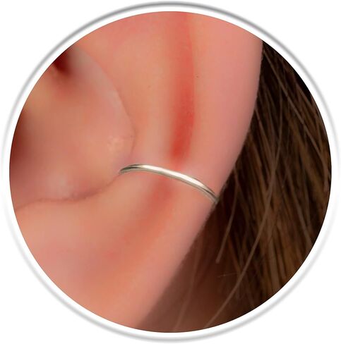 Hammered Fake Conch Earring 14k Gold Filled - 20 Gauge Faux Conch Clip Ring For Women and Men - Adjustable Clip On Ear Hoop in Kuwait