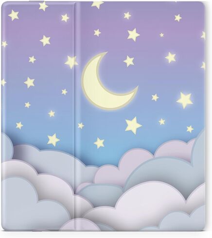 Tacky Design Clouds Skin for Kindle Oasis Skin Decal, Purple Sky Moon Skin for Kindle Stickers, Premium Vinyl 3M Full Wrap for Kindle Skin Covers for (Kindle Oasis (10th Gen, 2019)) in Saudi Arabia