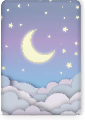 Tacky Design Clouds Skin for Kindle Oasis Skin Decal, Purple Sky Moon Skin for Kindle Stickers, Premium Vinyl 3M Full Wrap for Kindle Skin Covers for (Kindle Oasis (10th Gen, 2019)) in Saudi Arabia