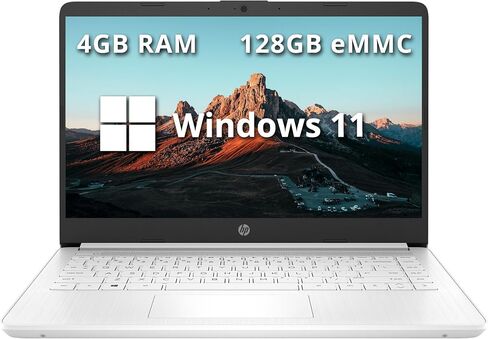 HP Stream 14-inch HD Touchscreen Laptop, Intel Celeron N4000, 4 GB RAM, 64 GB eMMC, Windows 10 Home in S Mode With Office 365 Personal For 1 Year (14-cb192nr, Brilliant Black) in Saudi Arabia