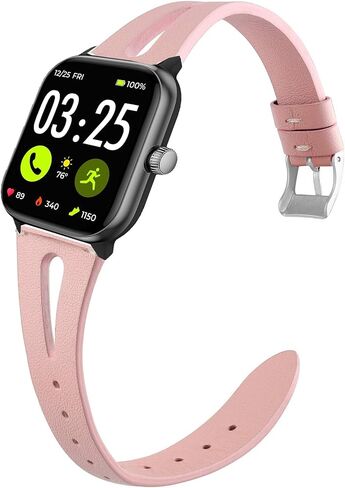 متوافق مع ساعة Spade & Co Health الذكية 4 نطاقات، بديل حزام جلدي نحيف عتيق متوافق مع Spade & Co Health Smartwatch 4 1.85 بوصة in Kuwait
