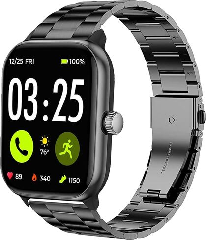 Compatible with Spade & Co Health Smartwatch 4 bands, Stainless Steel Metal Replacement Straps Compatible with Spade & Co Health Smartwatch 4 1.85 Inches in Saudi Arabia