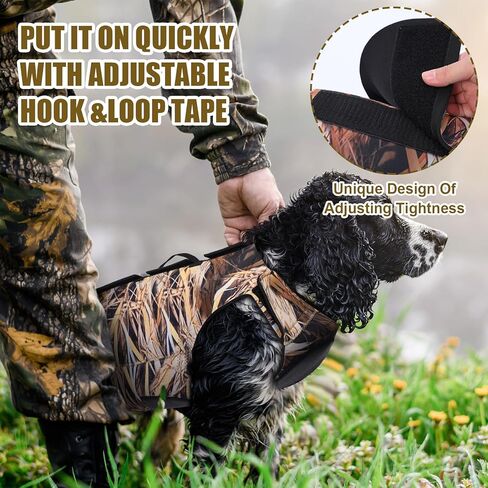 2 Pcs Dog Hunting Vest Adjustable 5 mm Thick Camo Neoprene Hunting Vest for Dog Tactical Equipment Waterfowl for Duck Hunting Training(L) in Saudi Arabia