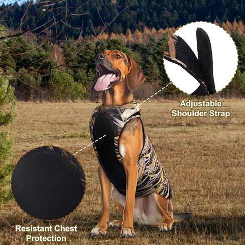 2 Pcs Dog Hunting Vest Adjustable 5 mm Thick Camo Neoprene Hunting Vest for Dog Tactical Equipment Waterfowl for Duck Hunting Training(L) in Saudi Arabia