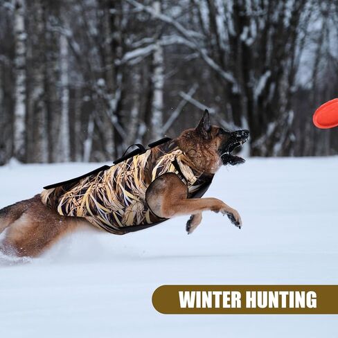 2 Pcs Dog Hunting Vest Adjustable 5 mm Thick Camo Neoprene Hunting Vest for Dog Tactical Equipment Waterfowl for Duck Hunting Training(L) in Saudi Arabia
