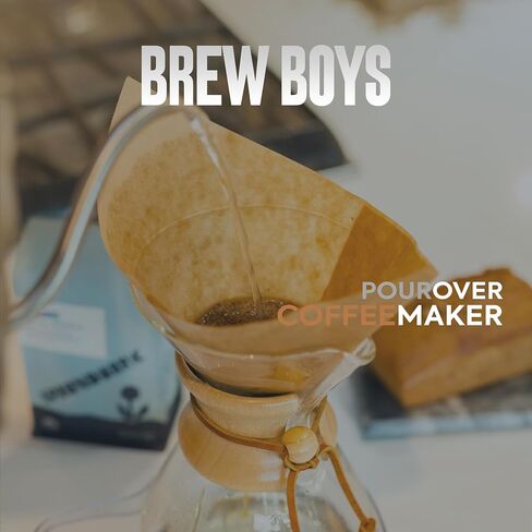 Pour Over Coffee Maker, 8-Cup, 34oz, Double Layer Stainless Steel Filter, Drip Coffee Maker Pour Over High Heat Resistant Glass Coffee Pot, Coffee Dripper Brewer with 40 Paper Filters in Saudi Arabia
