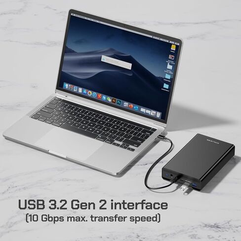 Avolusion PRO-G1 Series USB 3.2 Gen 2 (10Gbps) USB-C External Hard Drive with USB Hub for Windows or MacOS Desktop PC / Laptop (Black) (12TB) (Renewed) in Saudi Arabia