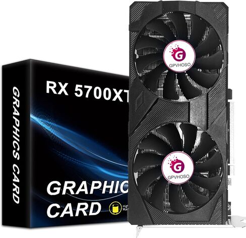 بطاقة رسومات RX 5700 XT، AMD Radeon RX 5700 XT 8GB GDDR6 2560SP 256bit PCI-e 4.0 x16 GPU بطاقات رسومات الكمبيوتر، واجهة HDMI/DisplayPort*3، بطاقات الفيديو تدعم ما يصل إلى 8K in Kuwait