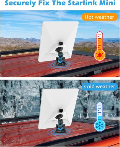 حامل كأس شفط صغير بزاوية قابلة للتعديل من Starlink - حامل سقف مؤقت صغير من Starlink - حامل سطح أملس صغير من Starlink - ملحق Starlink Mini - حامل كأس شفط واحد in Kuwait