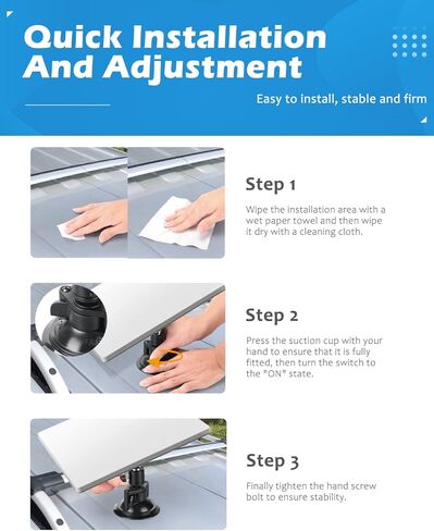 حامل كأس شفط صغير بزاوية قابلة للتعديل من Starlink - حامل سقف مؤقت صغير من Starlink - حامل سطح أملس صغير من Starlink - ملحق Starlink Mini - حامل كأس شفط واحد in Kuwait