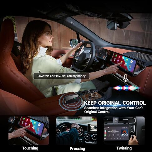 Wireless CarPlay Adapter for Apple - Stable Fast Connection for Convert Factory Wired to Wireless CarPlay Dongle Cars for iPhone - No Latency from iOS 10+ to Screen w/USB C(Matte Black) in Saudi Arabia
