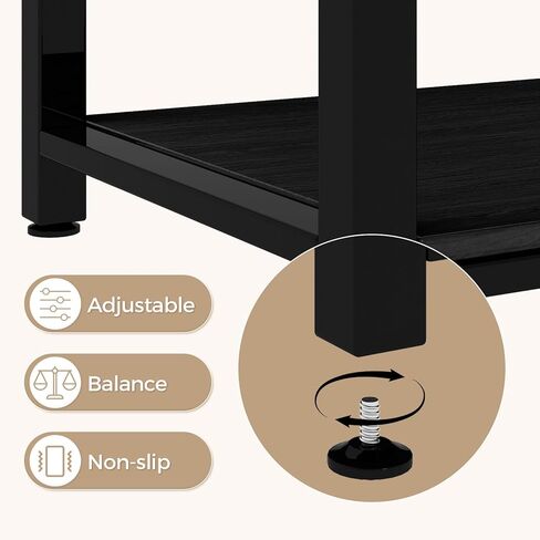 Tatub 55-75 Gallon Fish Tank Stand with Power Outlets, Metal Aquarium Stand with Storage Cabinet, Heavy Duty Large Turtle Tank Stand for Reptile Terrarium, 860LBS Capacity, Black in Kuwait