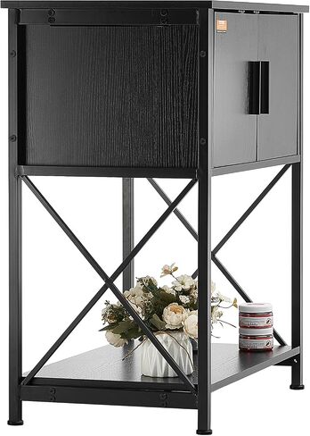 VEVOR Aquarium Stand, 20 Gallon Fish Tank Stand, 25.6 x 16.5 x 31.9 in Steel and MDF Turtle Tank Stand, 167.6 lbs Load Capacity, Reptile Tank Stand with Storage Cabinet and Embedded Power Panel, Black in Saudi Arabia