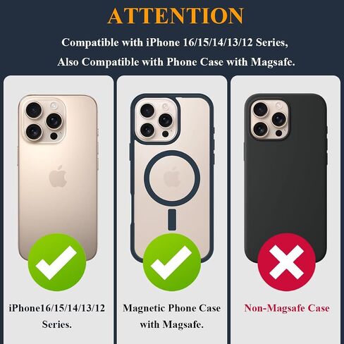 for Magsafe Wallet Magnetic Phone Wallet Card Holder for iPhone 16 15 14 13 12 Pro Max Plus, 5 Slots RFID Blocking, Strong Magnet, Luxury Leather Mag Safe Wallet for Apple for Women Men, Black in Saudi Arabia