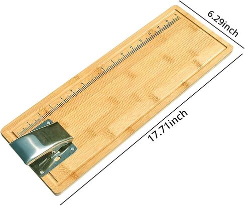Fish Cleaning Board, Portable Fish Fillet Board with Clamp Bamboo Fishing Measuring Cutting Board Gifts for Fisherman 17.7 Inch in Saudi Arabia
