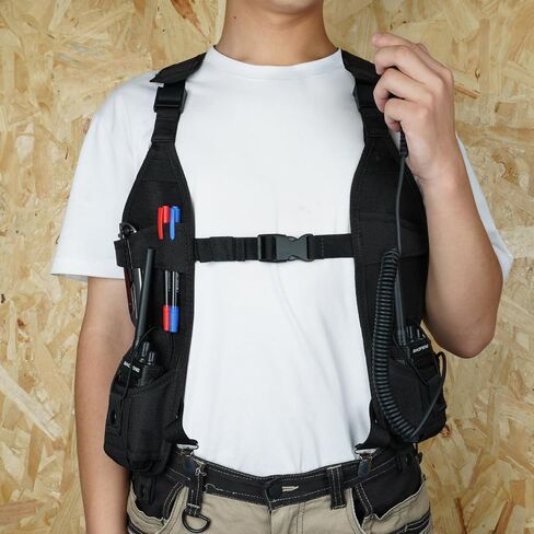 KUNN Radio Harness with Chest Buckle, Double Shoulder Holder for Walkie Talkie, Universal Holster for Police, Lime in Kuwait