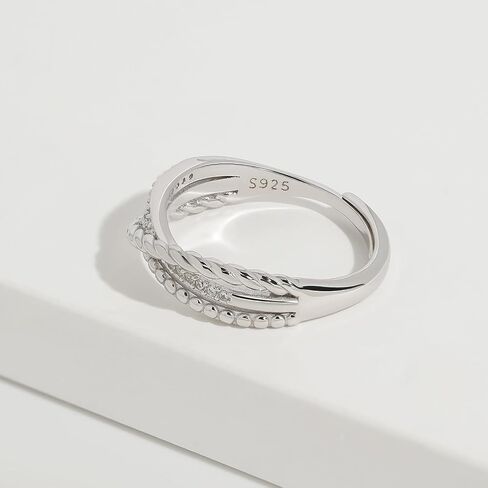 Meissa Handmade Hammered Sterling Silver Cross Rings for Women Girls Gold Plated X Ring Boho Thumb Band Open Adjustable Statement Ring Jewelry Gifts for Her, Gold in Saudi Arabia