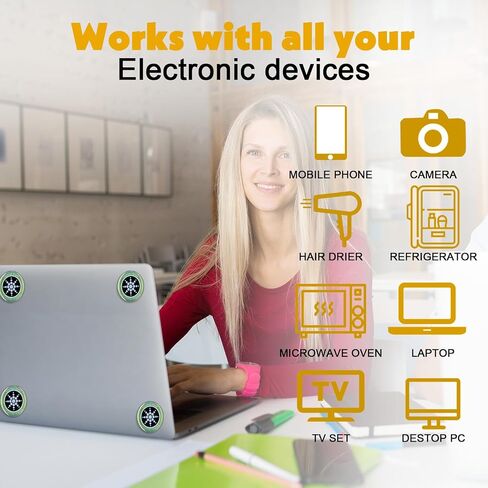 8Pcs Phone Blockers Equipment Stickers Protection Stickers for Cell Smart Phones Stickers for Mobile/Computer/Radio/Laptop/Tablet PC/WiFi/Router/TV All E-Devices in Saudi Arabia
