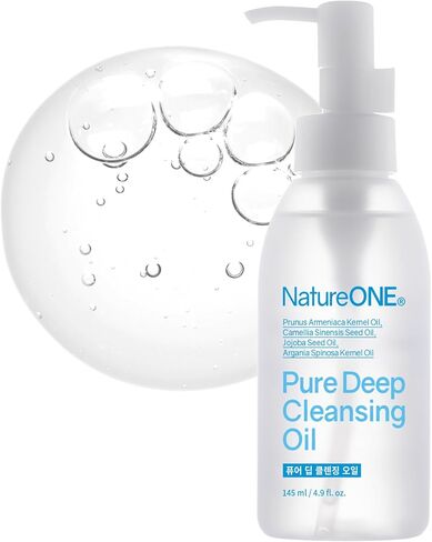 Pure Deep Cleansing Oil with AHA+PHA, Argan, Jojoba Oil, Centella Asiatica, Blackhead Remover, Oil Based Cleanser for Face, Sebum Control, Pore Cleaner, kbeauty Skincare, 145ml, 4.9 fl. oz. in Saudi Arabia