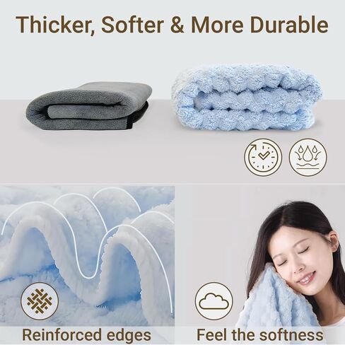 Dog Towels for Drying Dogs Large (2pcs, 55"x28") Size - Super Absorbent, Ultra Soft Microfiber Dog Bath Towel, Quick Drying for Small, Medium, Large, All Sized Pet Dogs and Cats in Saudi Arabia